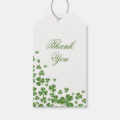 Étiquettes-cadeau Mariage Shamrock irlandais vert (Devant)
