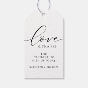 Étiquettes-cadeau Mariage Simple Élégant Moderne