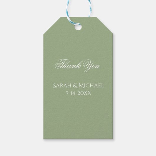 Étiquettes-cadeau Mariage Simple et Élégant (Devant)