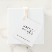 Étiquettes Cadeau Mariage simple noir et blanc élégant (En situation)