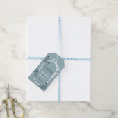 Étiquettes-cadeau Mariage simple Rococo Blue (Avec de laficelle)