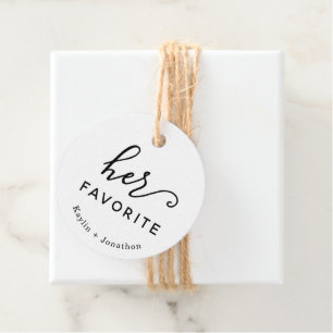 Étiquettes Cadeau mariage "Son préféré"