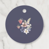 Étiquettes Cadeau Mariage sucré aux baies sauvages et fleurs (Dos)