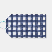 Étiquettes-cadeau Mariage sur la côte au thème Crabe Gingham (Dos Horizontal)