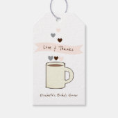 Étiquettes-cadeau Mariage sur le thème du café (Devant)