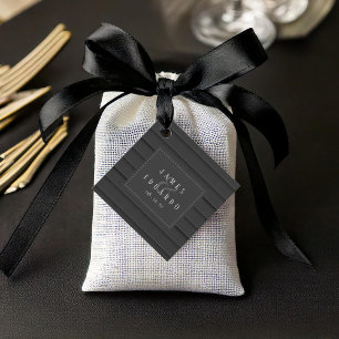 Étiquettes Cadeau Mariage sur mesure noir et blanc ID1090
