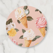 Étiquettes Cadeau Mariage Thème Glace Scooped Up (Dos)