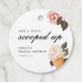 Étiquettes Cadeau Mariage Thème Glace She's Been Scooped Up (Devant)