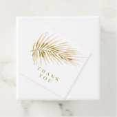 Étiquettes Cadeau Mariage Tropical Gold Palm (En situation)