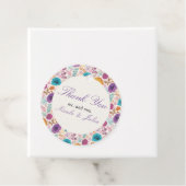 Étiquettes Cadeau Mariage turquoise de prairie de printemps jaune vi (En situation)