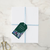 Étiquettes-cadeau Mariage vert émeraude floral simple moderne (Avec de laficelle)