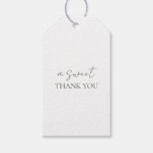 Étiquettes-cadeau Mariage vert et blanc  Monogramme Merci (Devant)