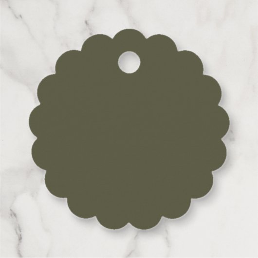 Étiquettes Cadeau Mariage vert HEIDI (Dos)