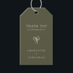 Étiquettes-cadeau Mariage vert olive élégant moderne<br><div class="desc">Élégant Olive Green Mariage Tags cadeaux</div>