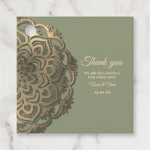 Mariage Vert Sauge et Or avec Luxe Élégant