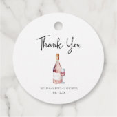 Étiquettes Cadeau Mariage Vin Rose Blush (Dos)