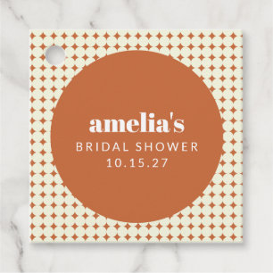 Étiquettes Cadeau Mariage Vintage Terracotta Unique Personnalisé