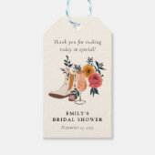 Étiquettes-cadeau Mariage Western Boots & Bubbly (Devant)