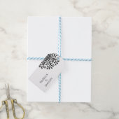 Étiquettes-cadeau Mariage Whimsical noir et blanc (With Twine)