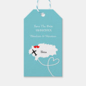 Étiquettes-cadeau Mariages À L'Étranger Ibiza Enregistrer La Date (Devant)