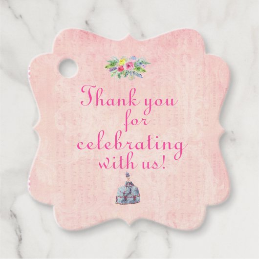 Étiquettes Cadeau Marie Antoinette ~ Mangeons Du Gâteau (Devant)