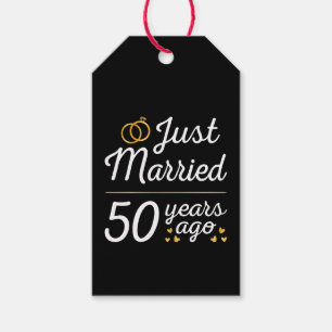 Étiquettes-cadeau Marié Il Y A 50 Ans