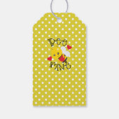 Étiquettes-cadeau Mariée 2 Abeille Mienne Jaune Points Polka Shower  (Dos)