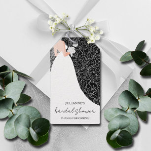 Étiquettes-cadeau Mariée à être Fête des mariées Noir Faveur