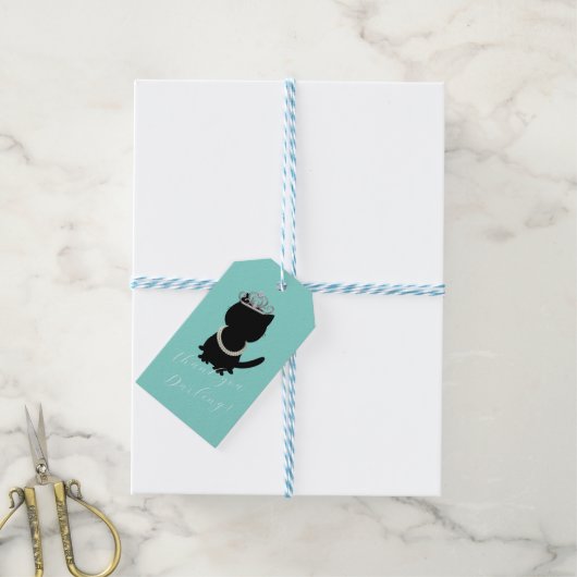 Étiquettes-cadeau Mariée Chat Fête Douche Tiara Party (Avec de laficelle)
