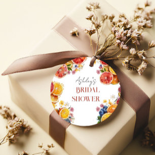 Étiquettes Cadeau Mariée Citron Fête de Fiançailles