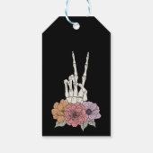 Étiquettes-cadeau Mariée ou mourir noir rétro crâne de soirée de bac (Dos)