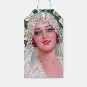 Étiquettes-cadeau Mariée Vintage avec des Roses
