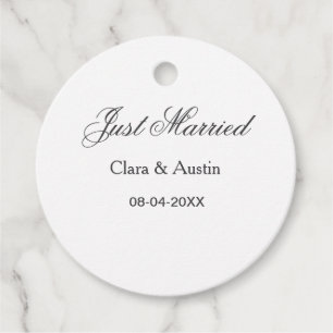 Étiquettes Cadeau Mariés add nom couple date année sim mariage