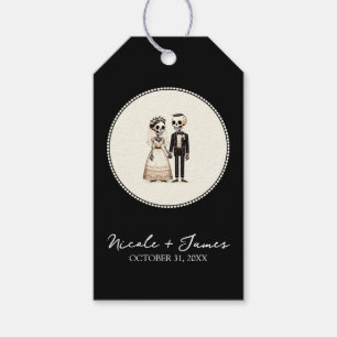 Étiquettes-cadeau Mariés Squelettes Douceâmes Mariage Fantaisiste