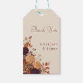 Étiquettes-cadeau Marigold Rustic Boho Automne Floral Mariage (Devant)