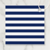 Étiquettes Cadeau Marine Blue Stripes Ancre or Mariage classique (Dos)