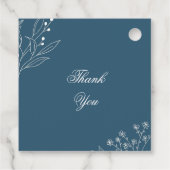 Étiquettes Cadeau Marine Corner Floral Boho Mariage (Dos)