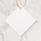 Étiquettes Cadeau Marine minimale avec mariage texte blanc merci (Dos)