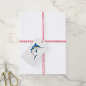 Étiquettes-cadeau Marlin bleu (Avec de la ficelle)