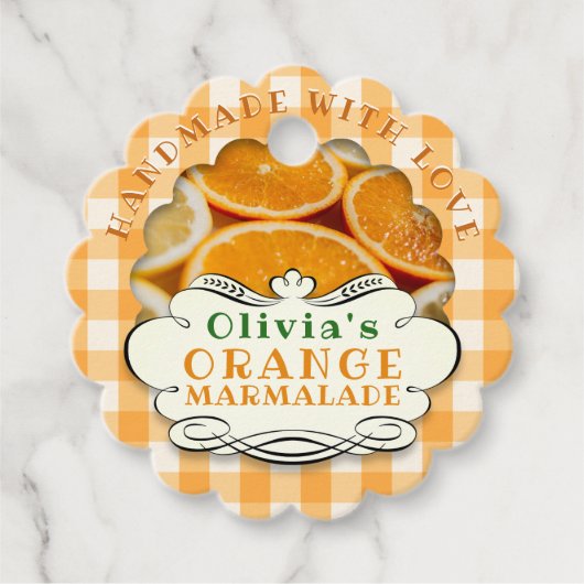 Étiquettes Cadeau Marmalade orange artisanale (Devant)