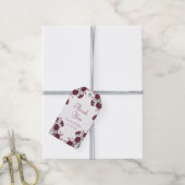 Étiquettes-cadeau Maroon Rose Wedding (Avec de la ficelle)