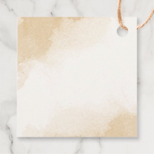 Étiquettes Cadeau Maroon vert beige or botanique mariage (Dos)