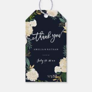 Étiquettes-cadeau Marque cadeau de Merci Mariage de la Marine Botani
