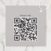 Étiquettes Cadeau Marque Moderne Taupe Gris Monogramme (Dos)