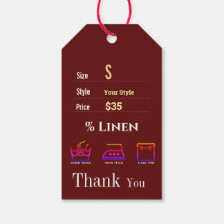 Étiquettes-cadeau Marron Prix