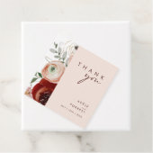 Étiquettes Cadeau Marsala Autumn Floral | Merci blanc (En situation)