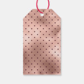 Étiquettes-cadeau Marsala et Rose Gold Floral (Dos)