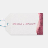 Étiquettes-cadeau Marsala peint moderne simple mariage merci (Dos Horizontal)