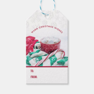 Étiquettes-cadeau Marshmallows au cacao chaud & Noël Sucre de canne