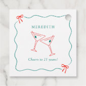 Étiquettes Cadeau Martini fête ses 21 ans (Dos)